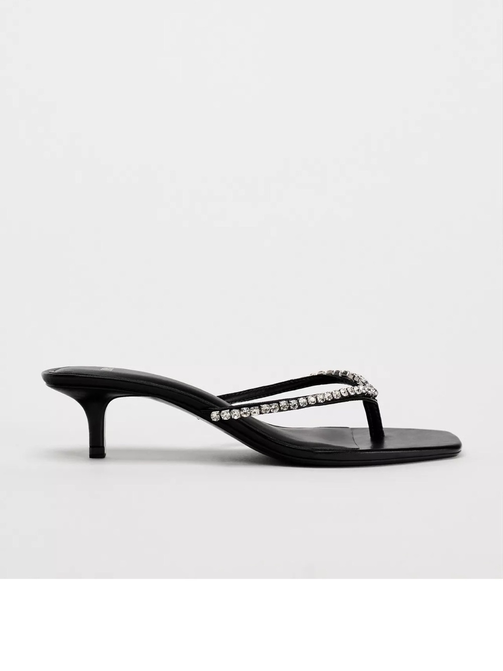 NWOT Zara Embellished kitten heel sandals